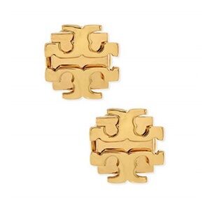 Tory Burch Gold Logo Stud Earrings